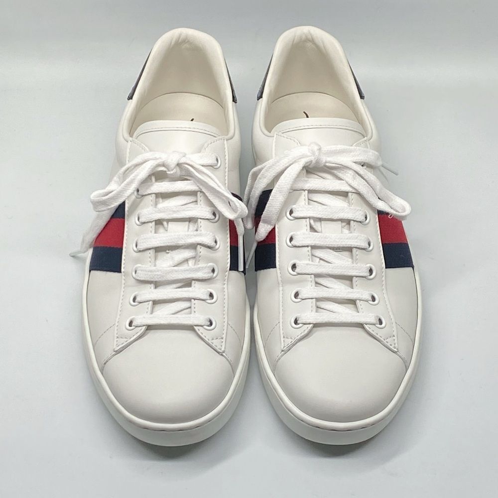 Gucci New Ace Leather Sneakers size 8.5/us size 9.5 - Picture 2 of 12
